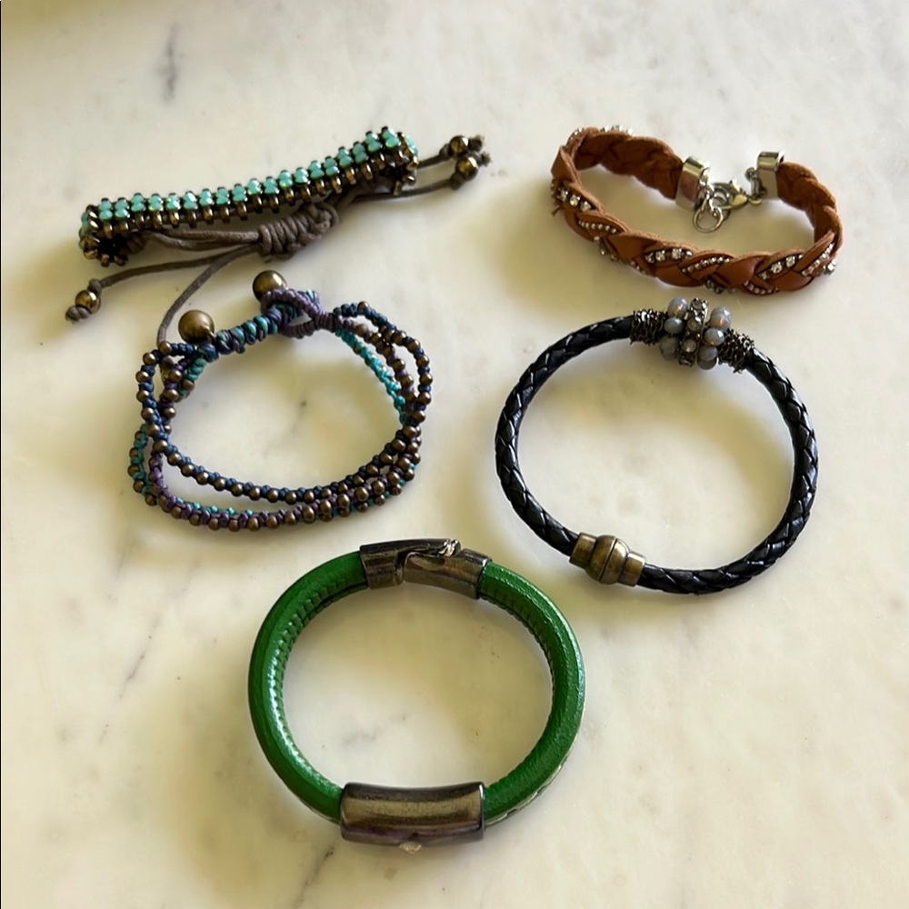 5 bracelets